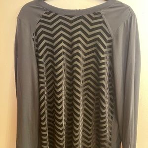 women's Karen Kane black evening blouse large